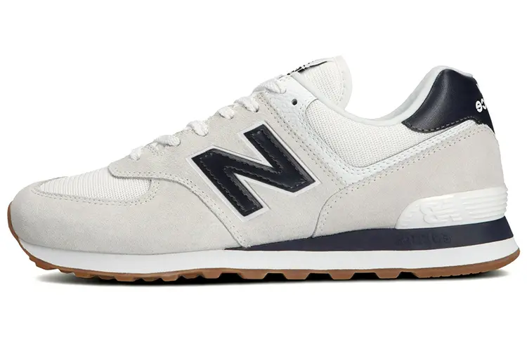 New Balance 574 White Navy Gum