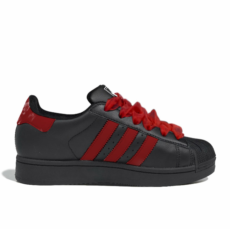 Adidas Originals Superstar 2 Red Velvet Slippers Abrasion Resistant Balance Low top Skateboard Shoes Women's Black Red купить в интернет-магазине Yoocart с быстрой доставкой по России.