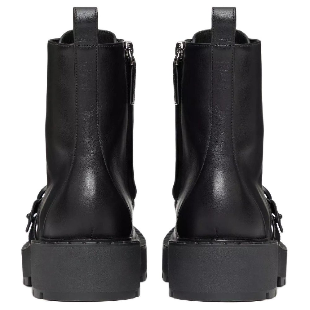Valentino VLogo Plaque Lace Up Combat Boots Women's