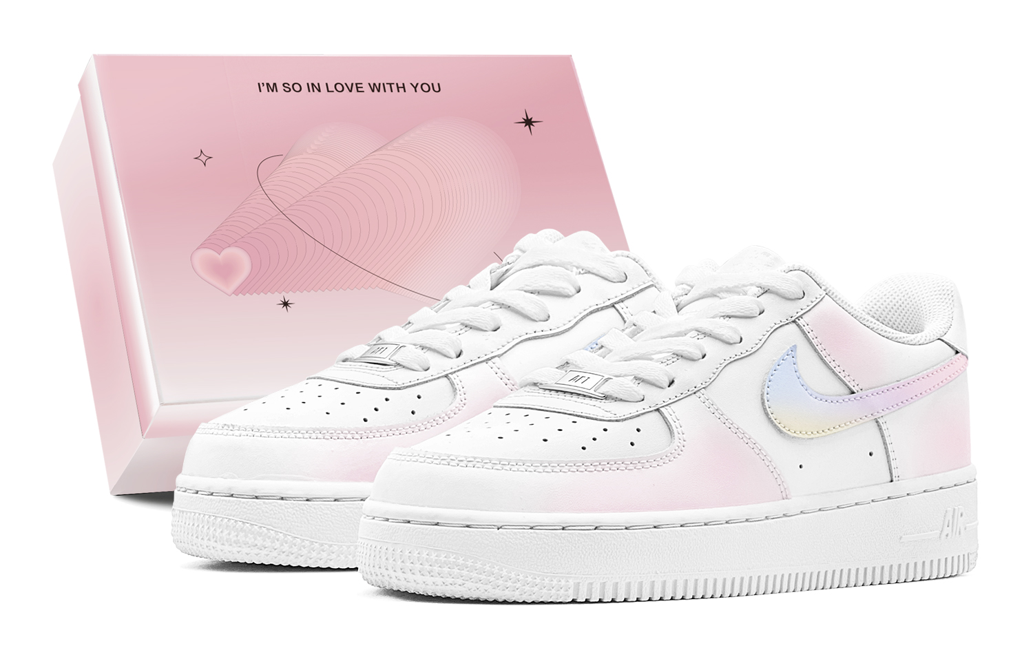 Nike Air Force 1 Skateboard Shoes Women's Low top Blue, Yellow, Purple