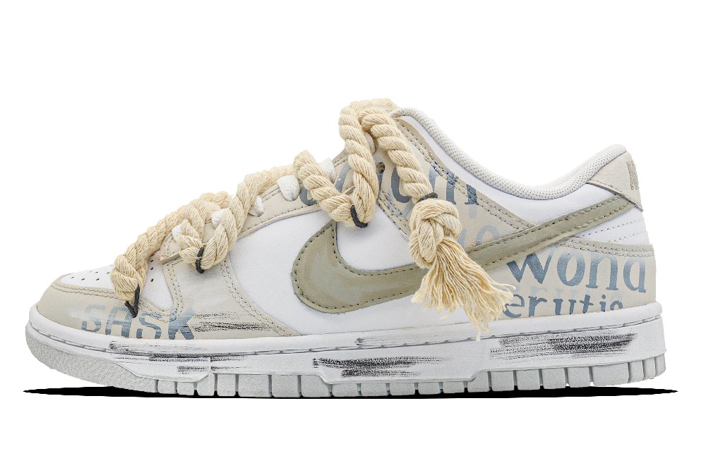 Nike Dunk Non slip Lightweight Low Top Skateboard Shoes Men's Gray White