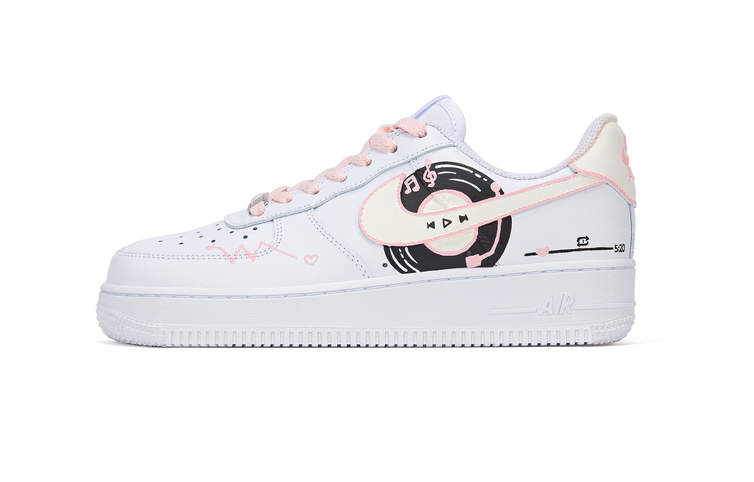 Nike Air Force 1 Low top Skateboard Shoes Unisex White Pink