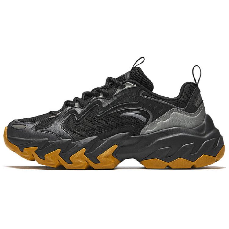 Anta Anti-Slip Wear-Resistant Low-Top Casual Shoes Men's Black Gray