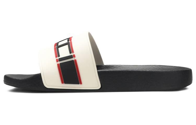 GUCCI Women's Stripe Rubber Slide 'Ecru' Women's