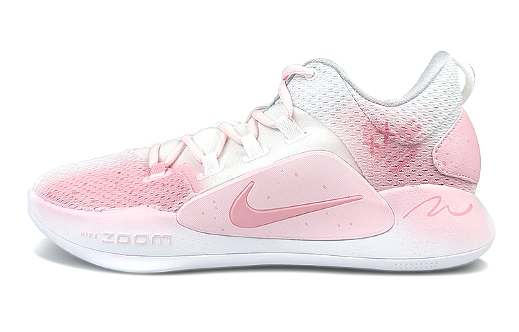 Nike Hyperdunk X Low 10 White Pure Cushioned Slip-Resistant Low-Top Basketball Shoes Men's Pink White
