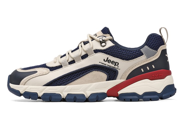 Jeep Low Top Athletic Shoes Unisex Dark Blue