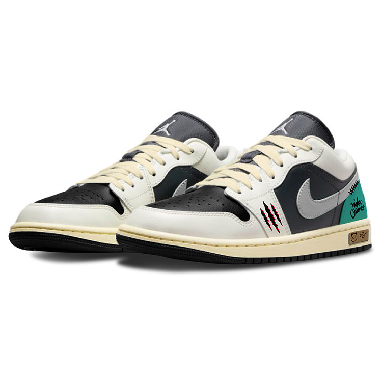 Jordan Air Jordan 1 Vintage Basketball Shoes Women's Low Top Cyan/Black