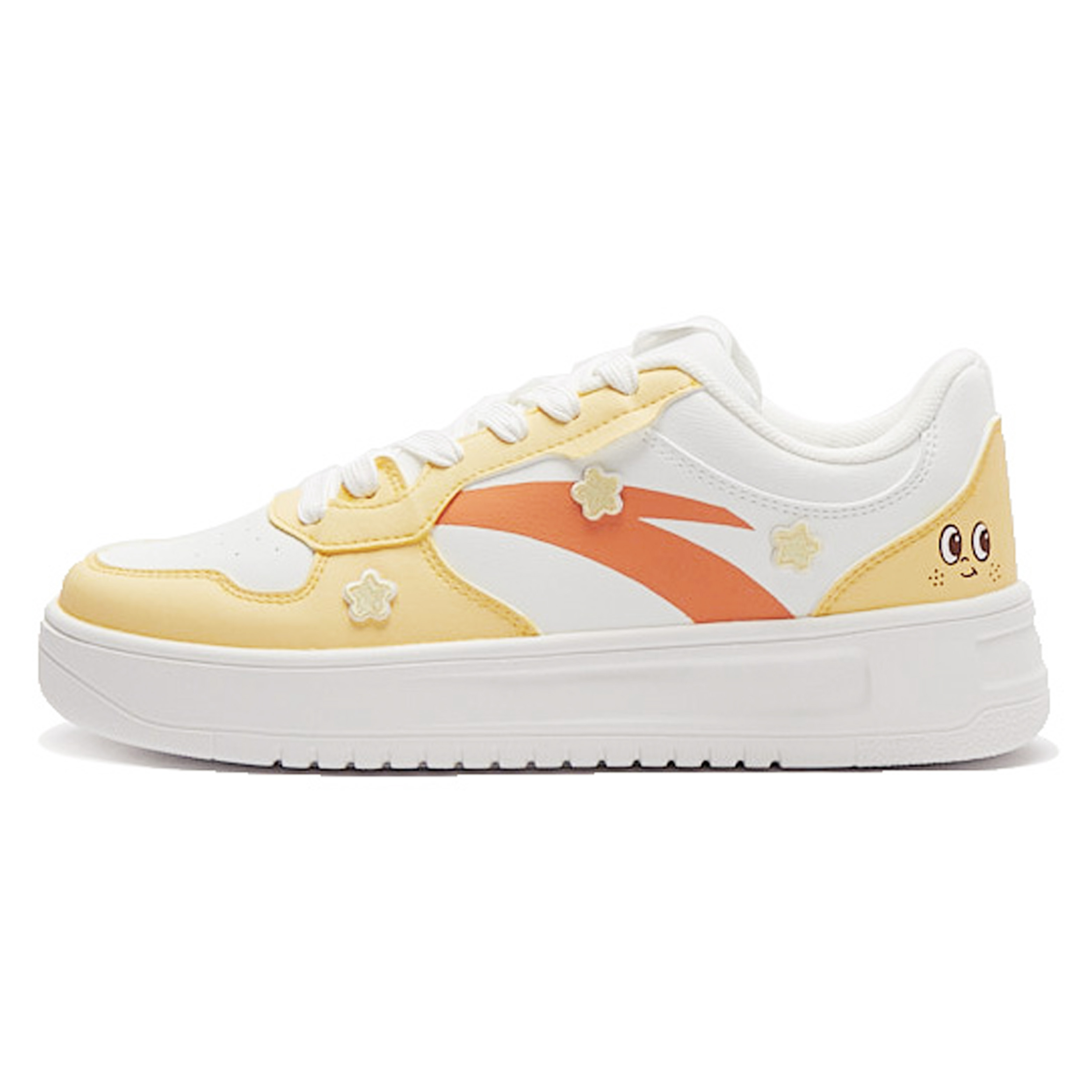 ANTA Skateboard Shoes Women's Low top White/Yellow/Orange