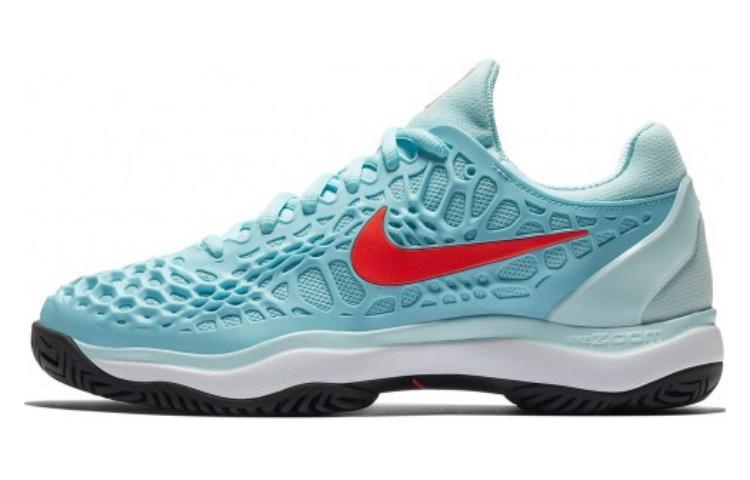 Nike Zoom Cage 3 Anti-Slip Wear-Resistant Low-Top Tennis Shoes Women's Blue Red