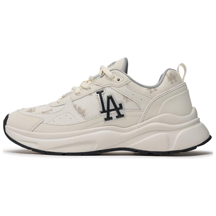 MLB Fast Ball Classic Monogram 24SS Los Angeles Dodgers Slip Resistant Low Top Casual Shoes Unisex Milk White