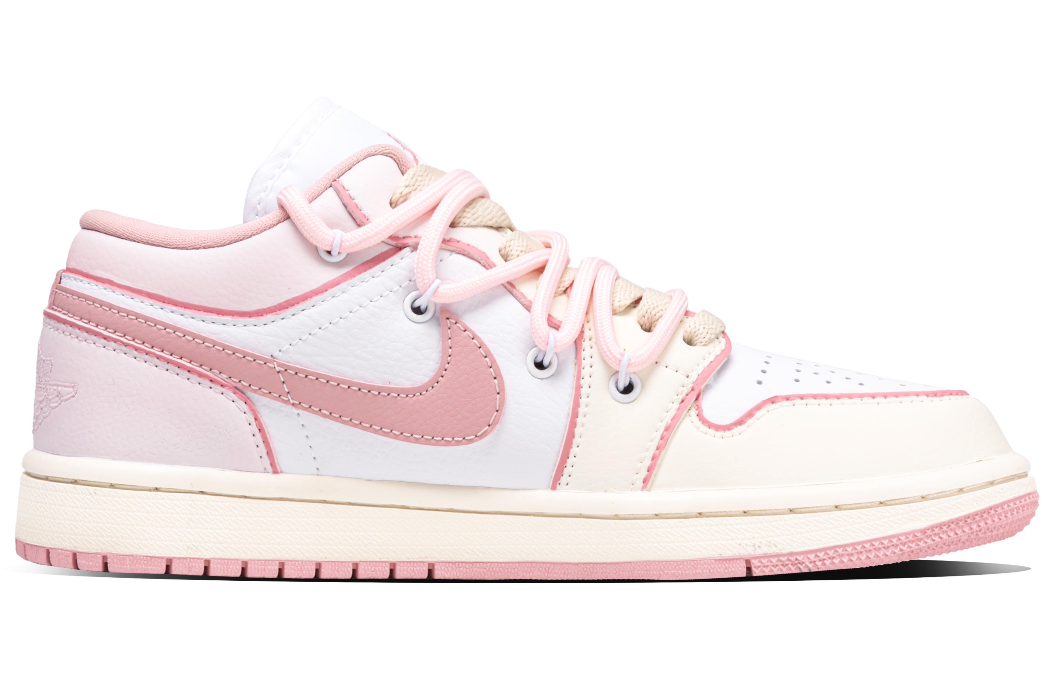 Jordan Air Jordan 1 Cream Puff Cat Abrasion Resistant Low Top Vintage Basketball Shoes Women's Beige Pink купить в интернет-магазине Yoocart с быстрой доставкой по России.