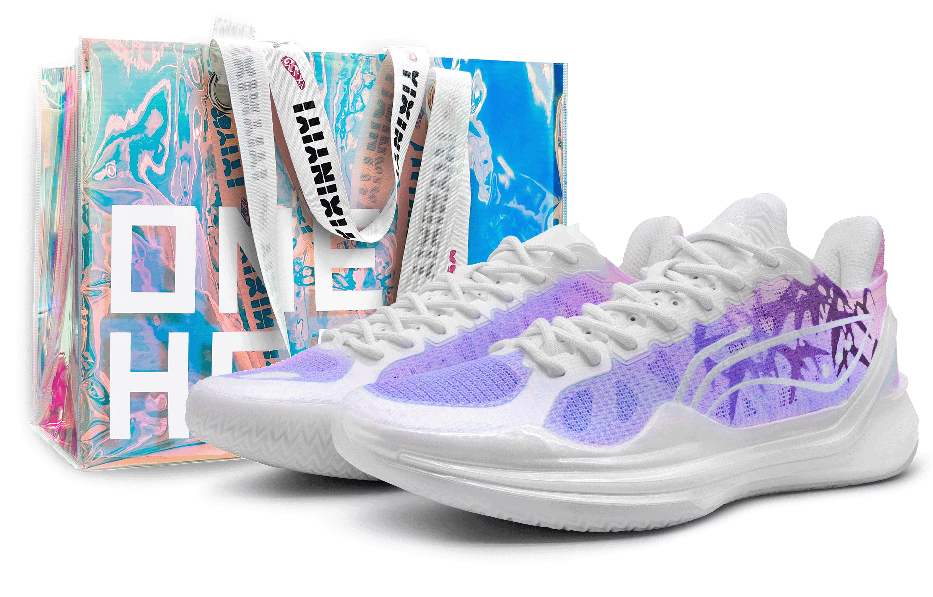 LiNing Blade 4V2 Low top Basketball Shoes Men's Purple Pink