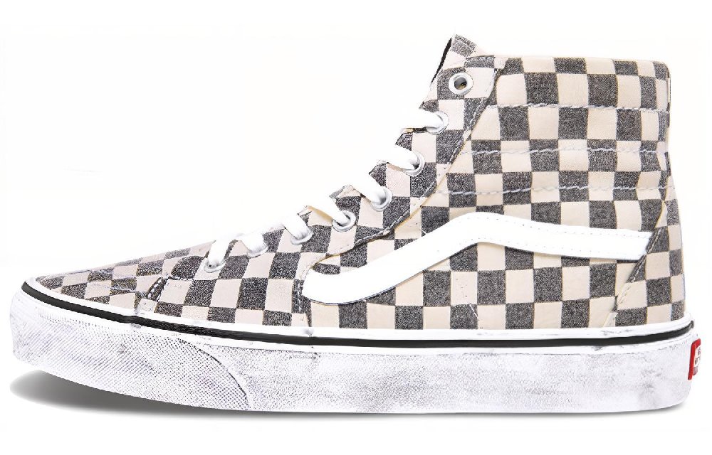 Vans Sk8 Hi Tapered Washed Asphalt True White Checkerboard