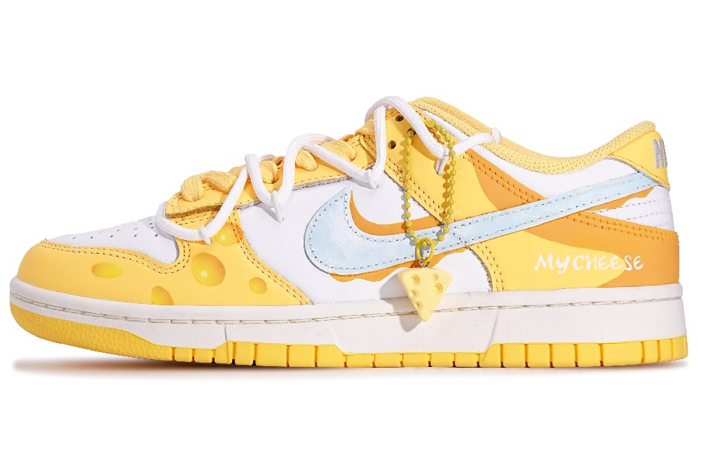Nike Dunk Skateboard Shoes Women's Low-Top White/Yellow/Gray