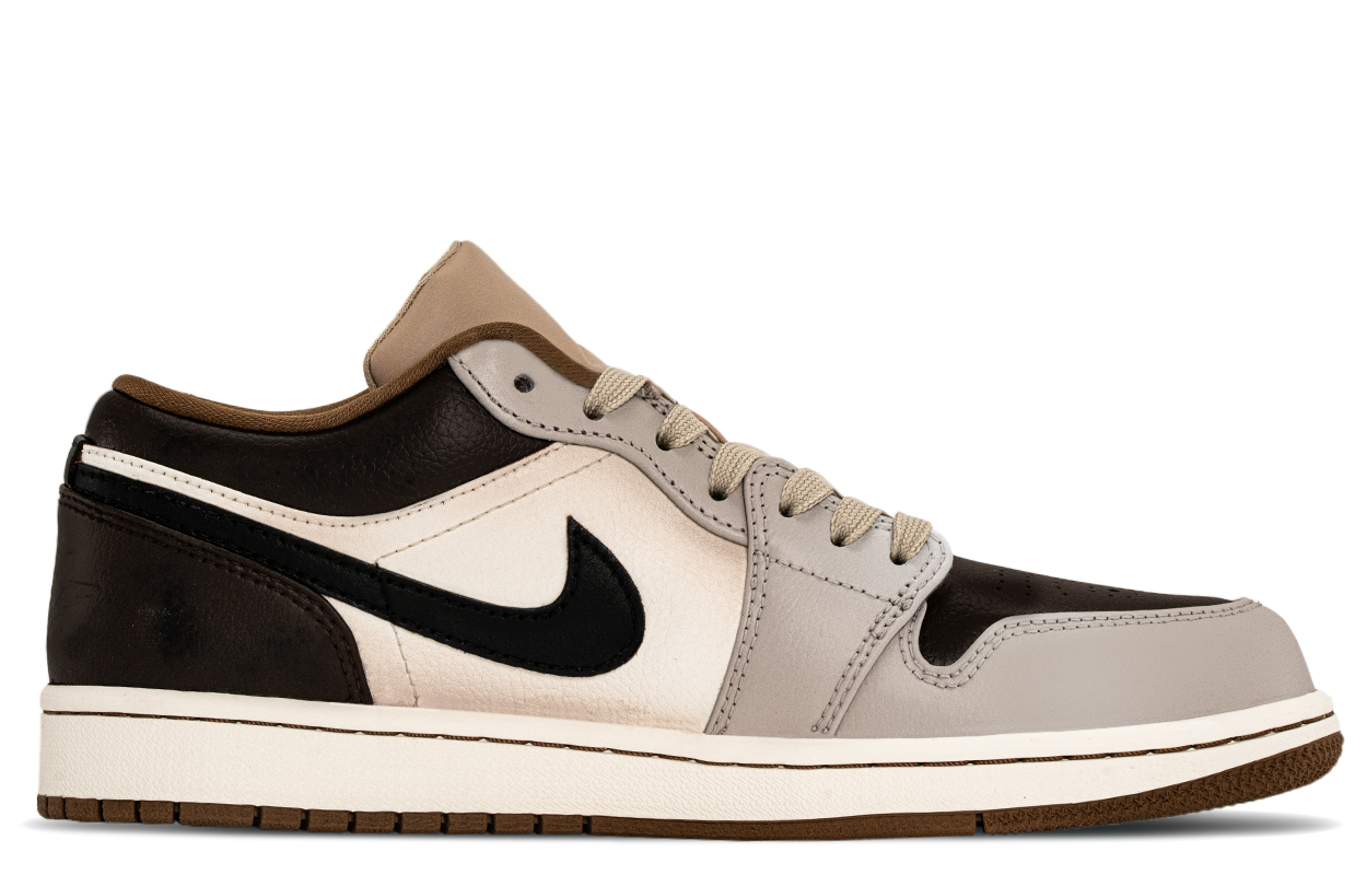 Jordan Air Jordan 1 Cushioning Height Increase Low top Vintage Basketball Shoes Men's Beige Brown