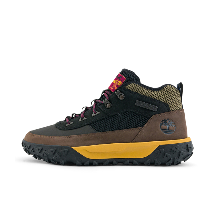 Timberland Greenstride Motion 6 Slip-Resistant Mid-Top Trekking Shoes Men's Black Brown