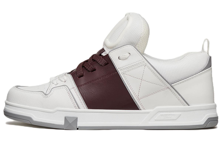 Valentino Open Skate Low top Stylish Skateboarding Shoes Men's White Red