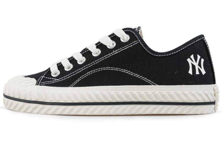 MLB Playball Cookie Shoes Slip Resistant, Abrasion Resistant, Breathable, Lightweight Low Top Canvas Shoes Unisex Black