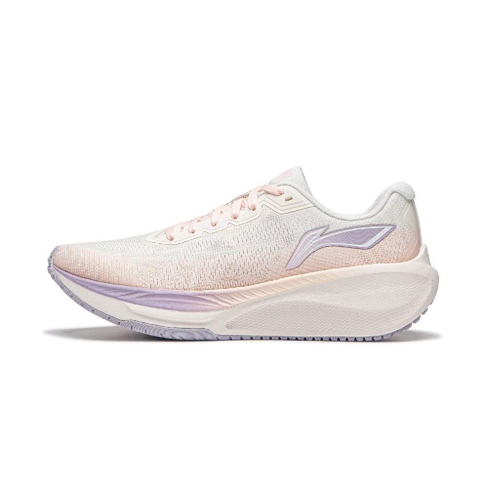 LiNing Shock Absorbers Slip Resistant, Abrasion Resistant, Breathable Low Top Training Running Shoes Women's White