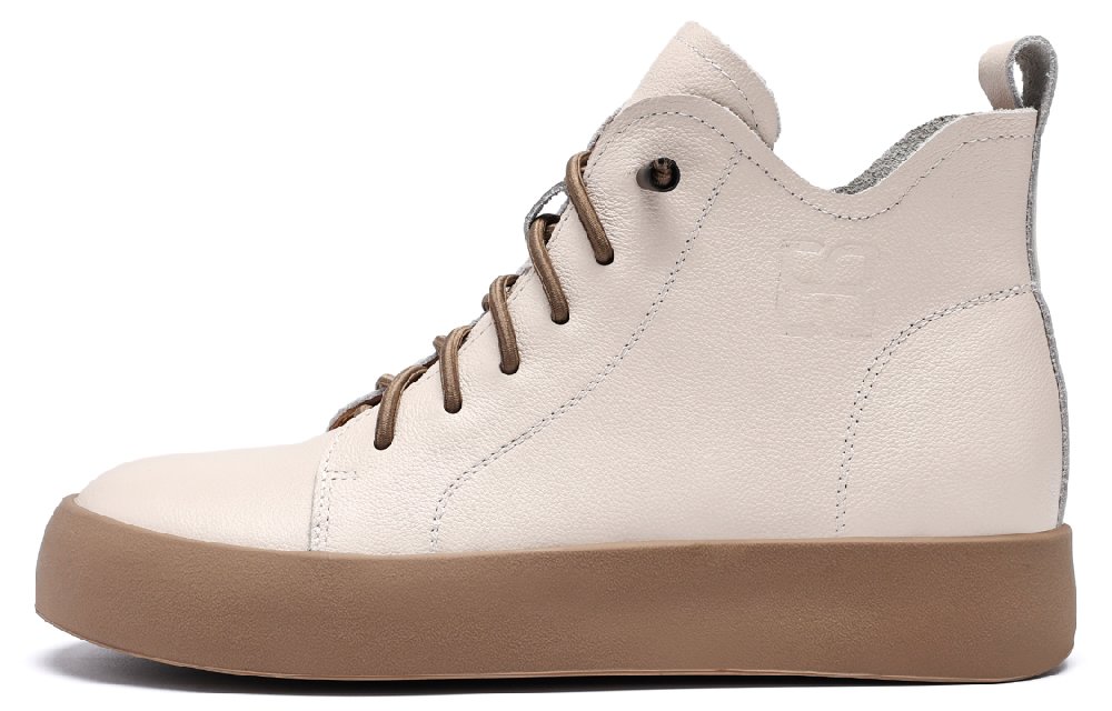 EBLAN High Top Skateboard Shoes Women's Ecru