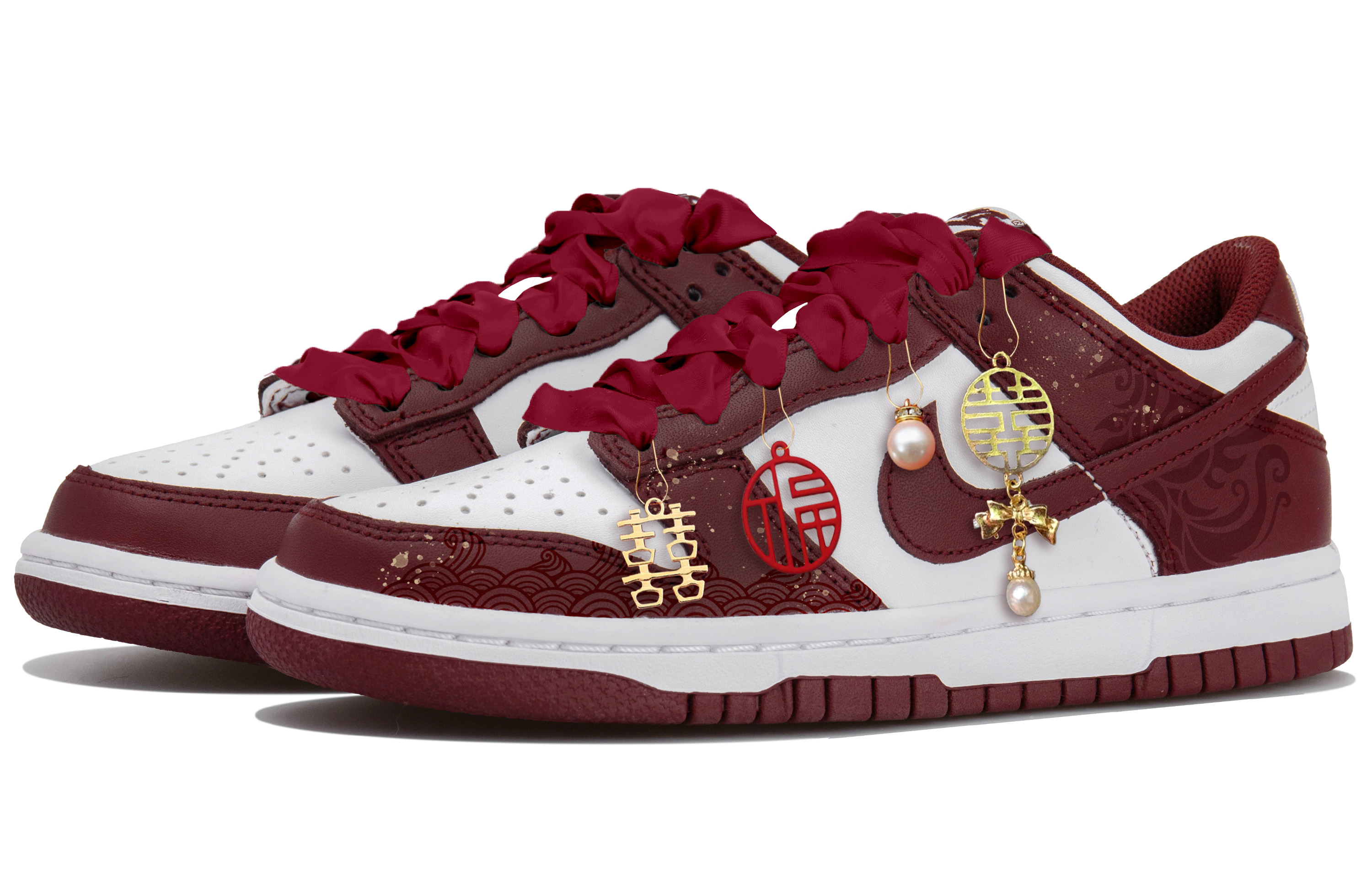 Nike Dunk Low Top Skateboard Shoes Women's Burgundy купить в интернет-магазине Yoocart с быстрой доставкой по России.