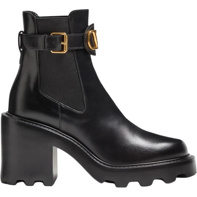 Valentino GARAVANI Vlogo Ankle Length Chelsea Boots 9cm Women's Black