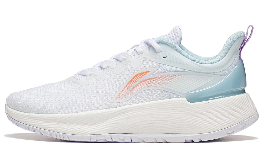 LiNing YueYing Element Anti-Slip And Wear-Resistant Breathable Low-Top Running Shoes Women's White Blue