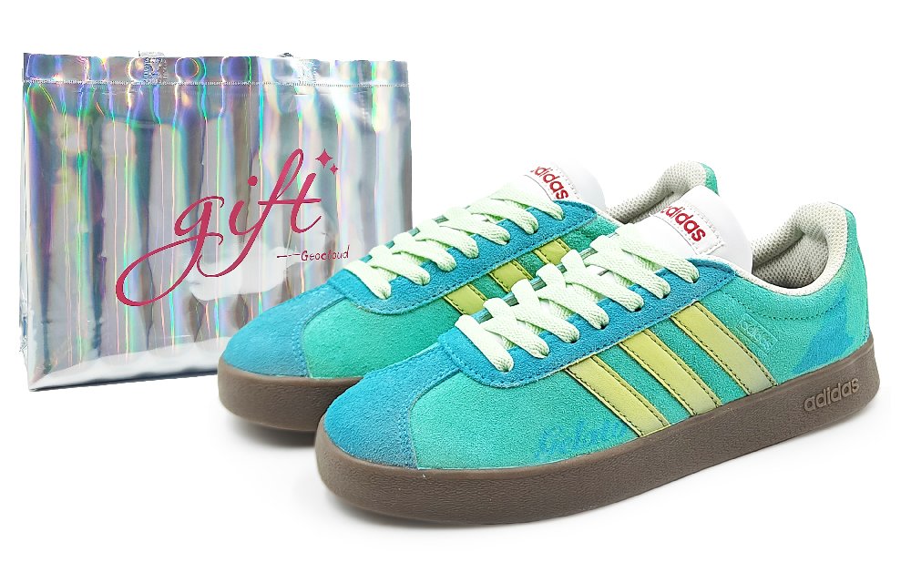 Adidas Neo VL Court 2.0 Skateboard Shoes Unisex Low Top Cyan/Yellow/Blue