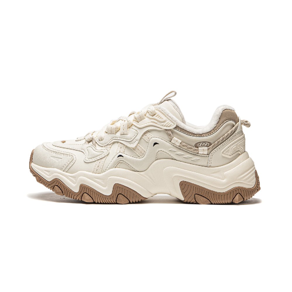 LiNing Cat's Claw Lite 2 Anti-Slip Wear-Resistant Low-Top Casual Shoes Women's Beige