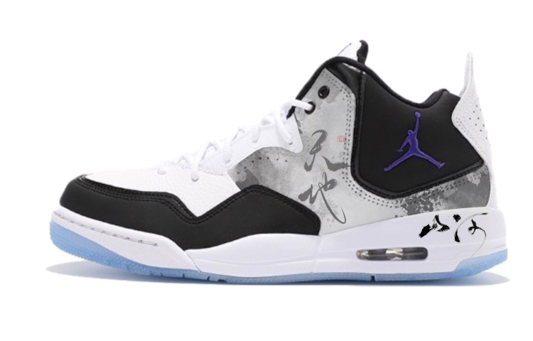 JORDAN Courtside 23 Vintage Basketball Shoes Women's Mid Top Black/White