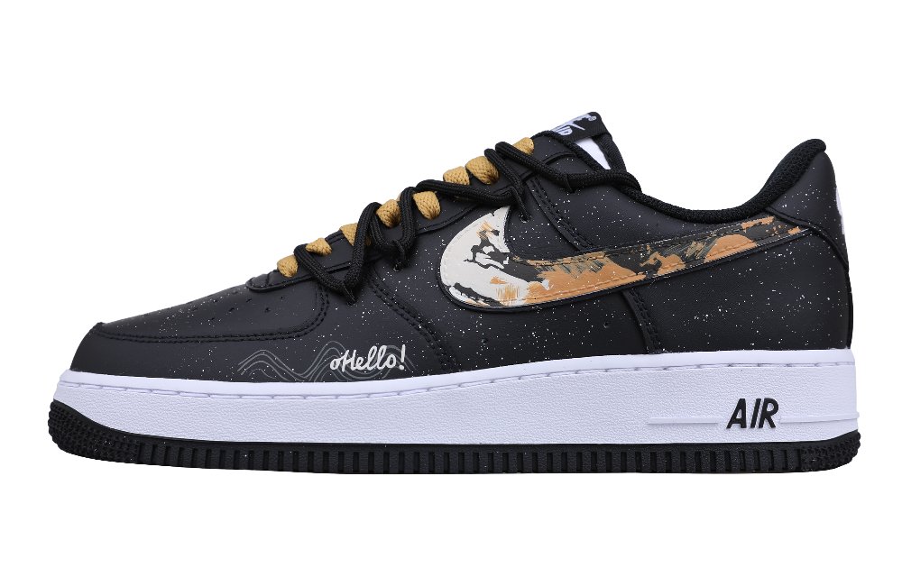 Nike Air Force 1 Anti-Slip Wear-Resistant Low-Top Skateboard Shoes Unisex Black