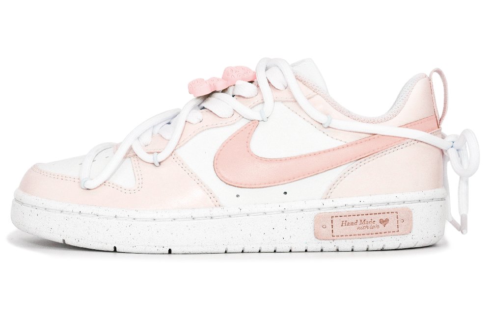 Nike Court Borough Skateboard Shoes Women's Low-Top Pink/White