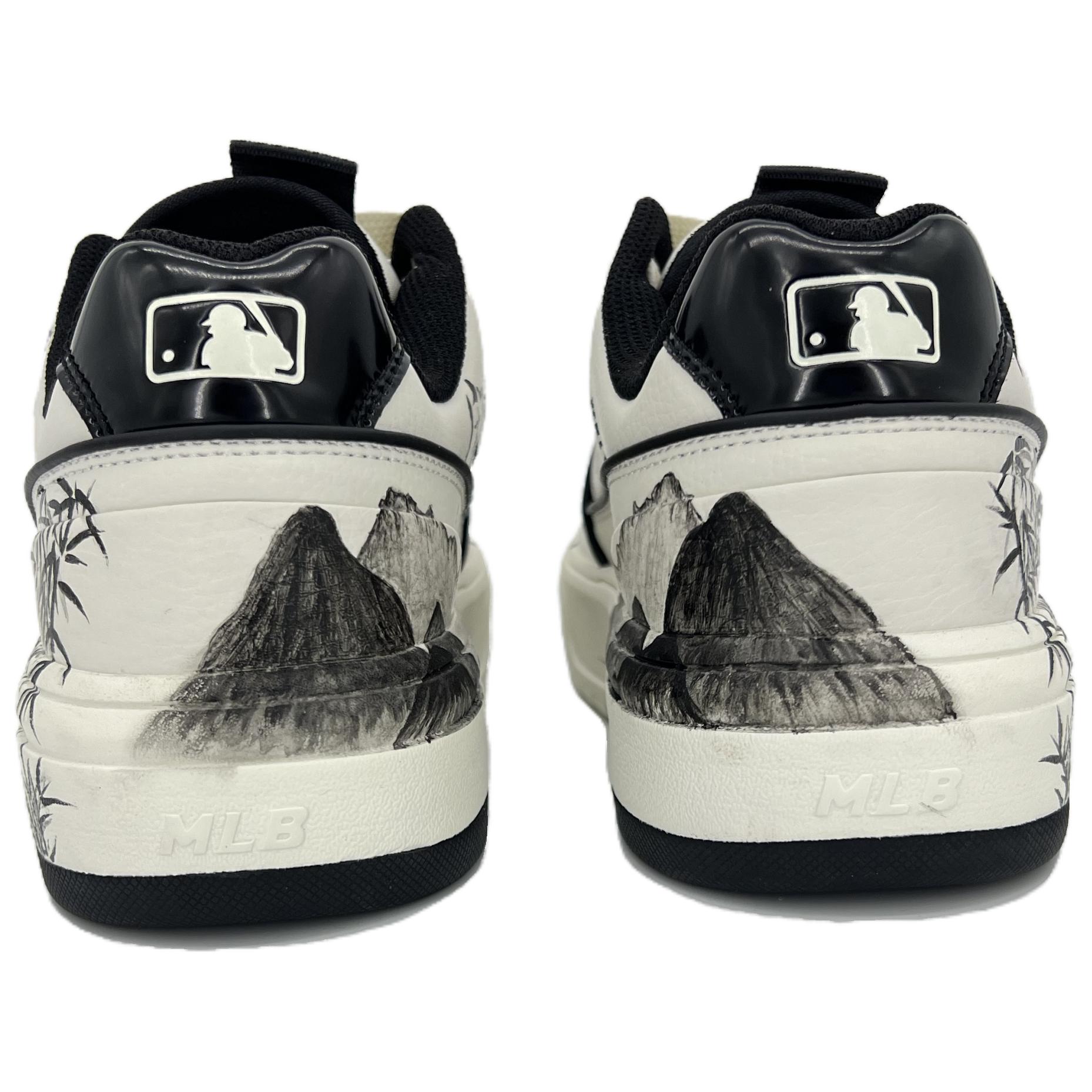 MLB Chunky Liner Idle Clouds And Wild Crane Anti-Slip Wear-Resistant Low-Top Skateboard Shoes Unisex White