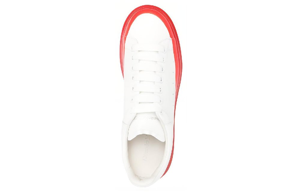 Alexander McQueen Oversized Stylish Skateboarding Shoes Men's White Red