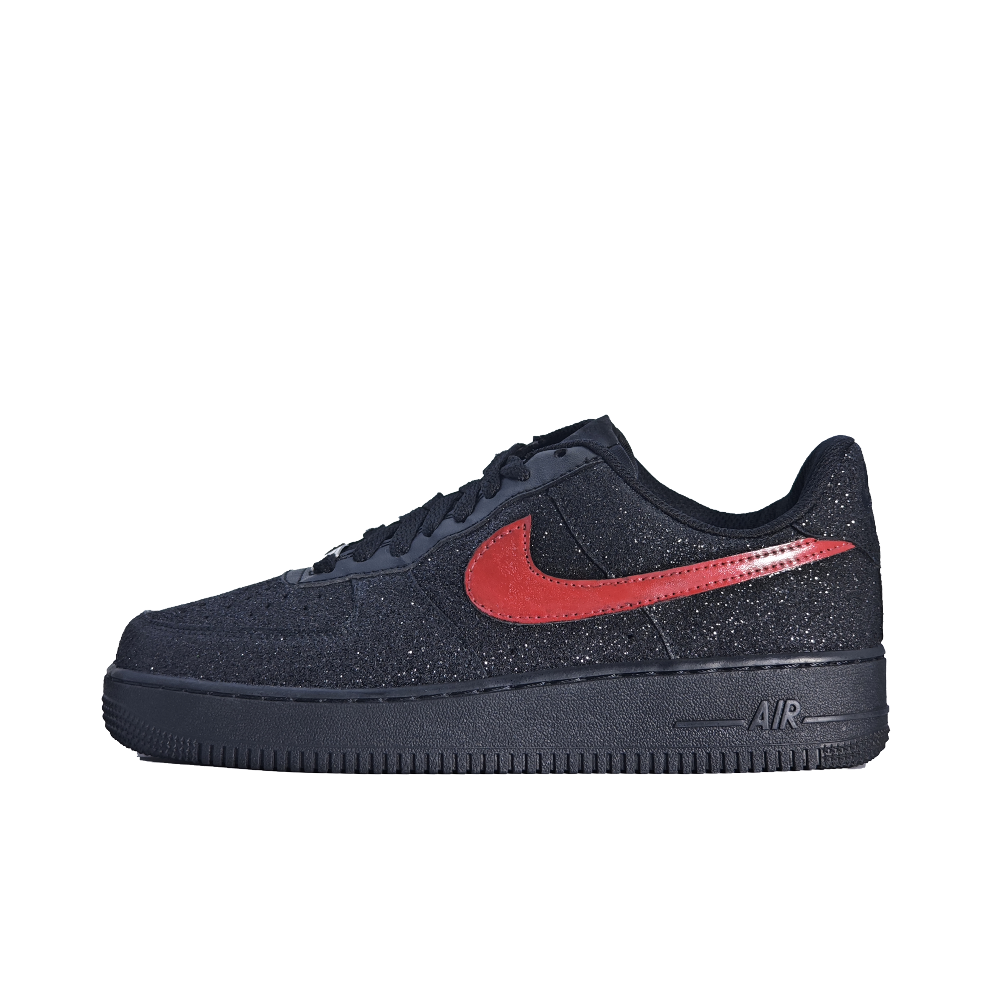 Nike Air Force 1 Baby's Breath Low-Top Skateboard Shoes Unisex Black/Red Diamond