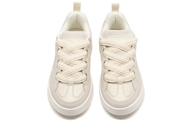 LI NING 1990 Wind Chimes Anti Slip Wear Resistant Low Top Skateboard Shoes Women's Pearl White
