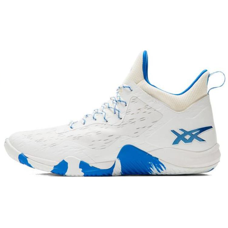 Asics Blaze Nova Mid Top Basketball Shoes Men's White Blue