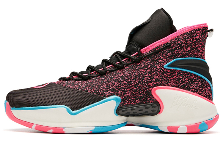 Anta Basketball Collection High-Top Performance Basketball Shoes Men's Neon Pink