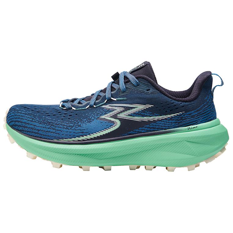 361° Cushioning Wear-Resistant Low-Top Trail Running Running Shoes Women's Distant Sea Blue Green Chartreuse