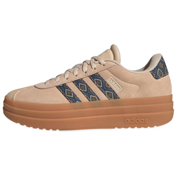 Adidas Vl Court Anti-Slip Wear-Resistant Low-Top Skateboard Shoes Women's Brown