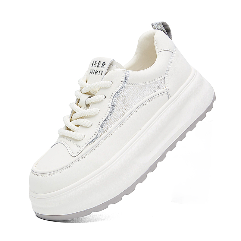 JEEP SPIRIT Slip Resistant, Abrasion Resistant, Lightweight, Height Increasing Low Top Skateboard Shoes Women's
