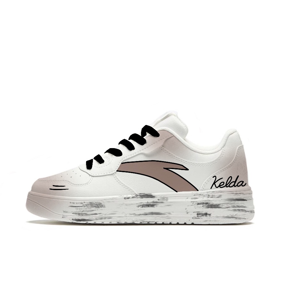 Anta Relaxed Slip Resistant, Abrasion Resistant, Lightweight Low Top Skateboard Shoes Unisex White