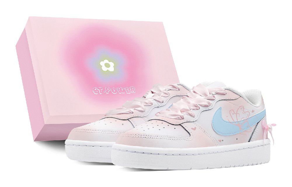 Nike Court Borough Skateboard Shoes Women's Low-Top Pink