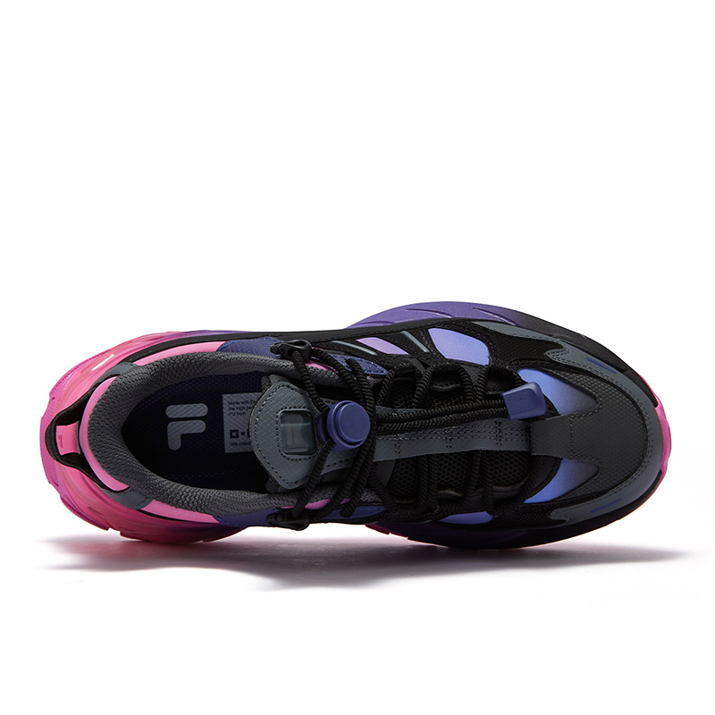 FILA FUSION COMET Xingji Shoes Anti-Slip Wear-Resistant Low-Top Casual Shoes Women's Purple