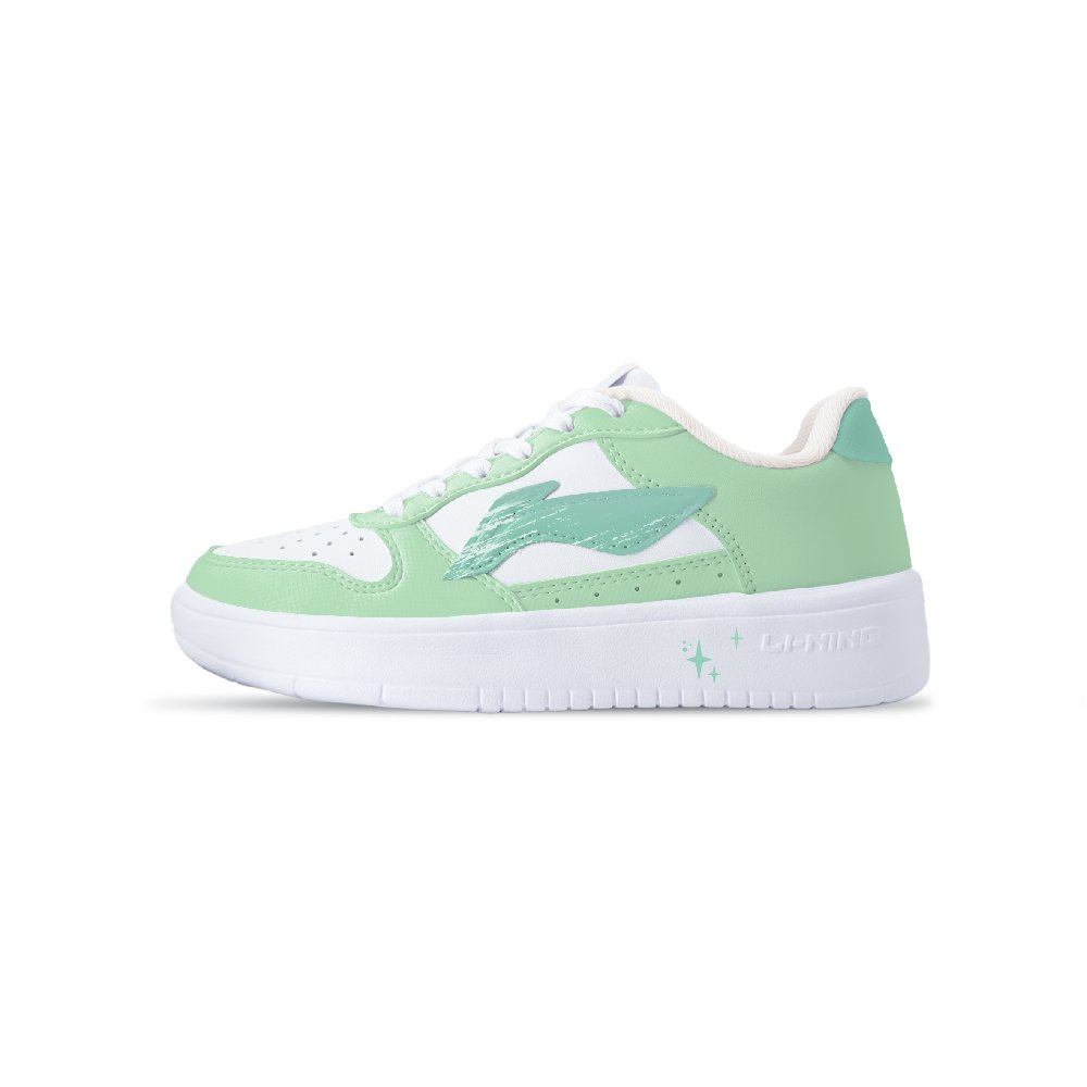 LiNing Pontoon Boats Cushioning, Abrasion Resistant, Height Increasing Low Top Skateboard Shoes Women's Green