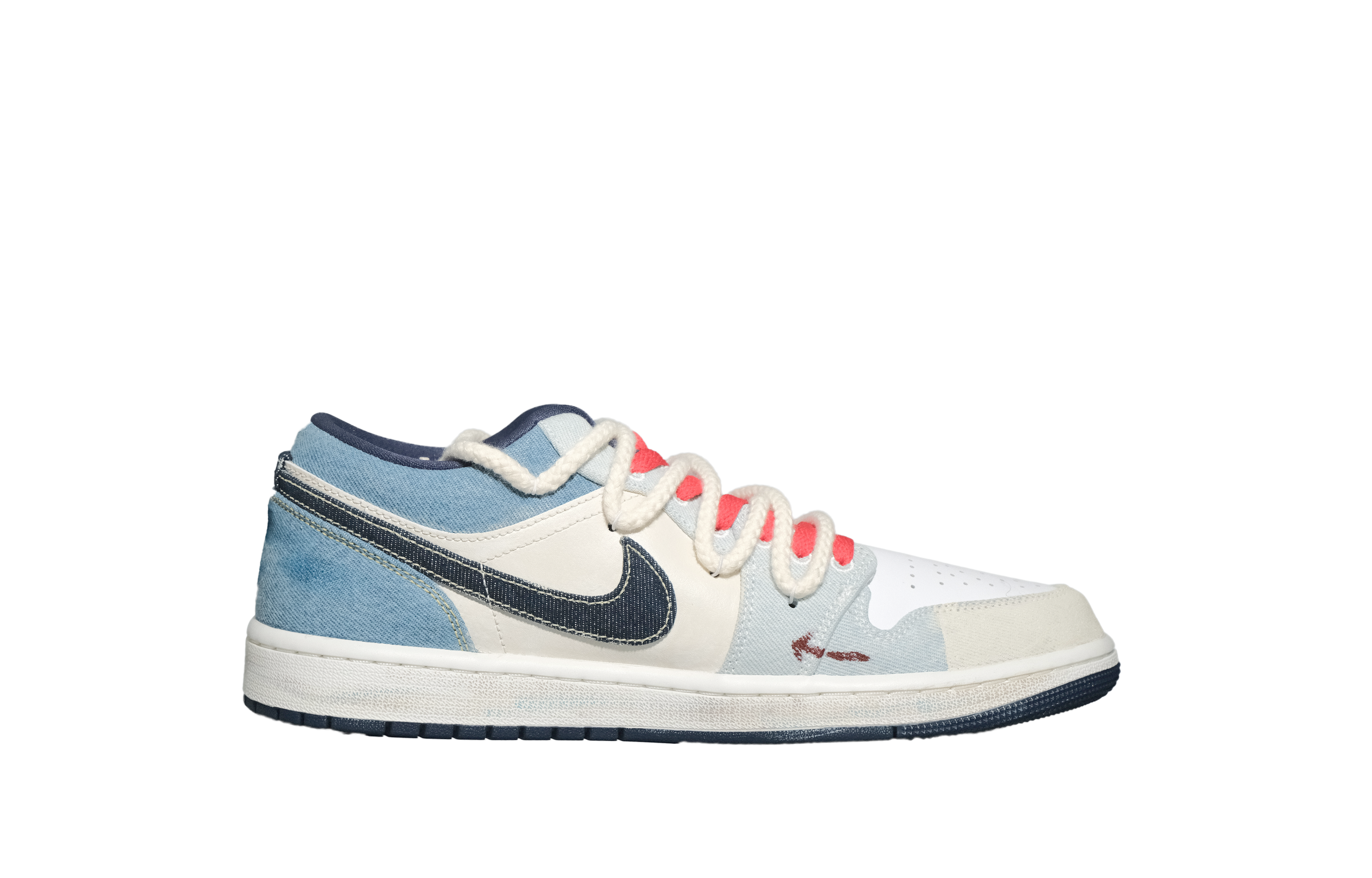 Jordan Air Jordan 1 Low top Vintage Basketball Shoes Unisex Blue White