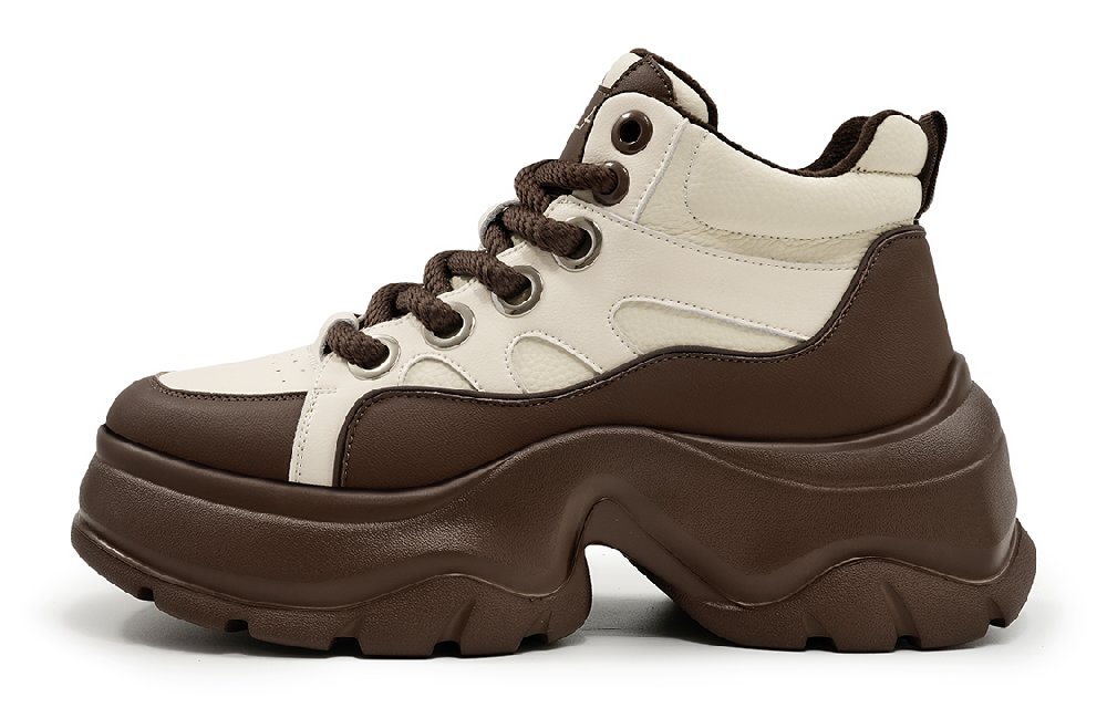 EBLAN Low-Top Chunky Sneakers Women's Coffee