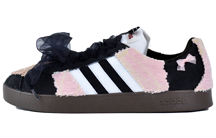 Adidas Neo Vl Court Skateboard Shoes Unisex Low-Top Black/White/Pink