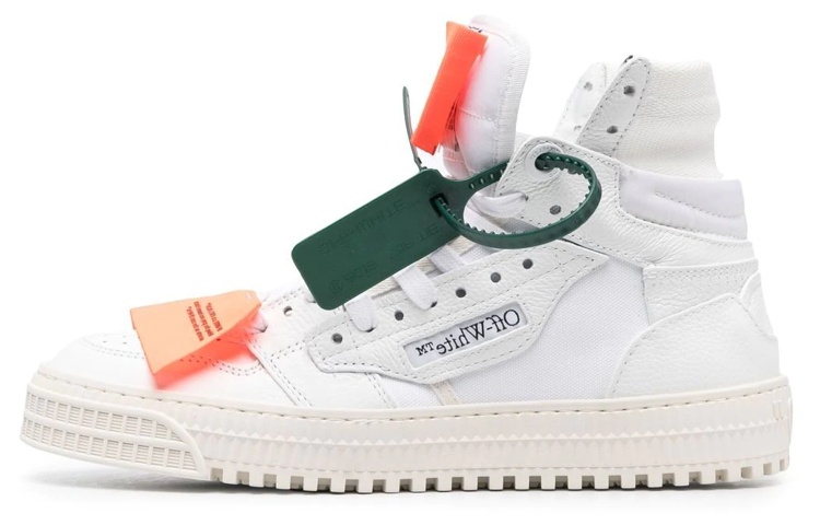 OFF WHITE Off Court 3.0 Leather Canvas Sneaker 'White Orange' Women's