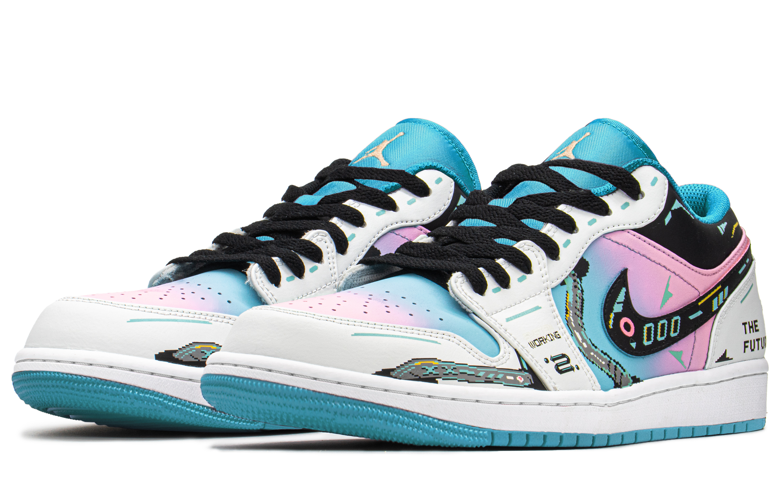 Jordan Air Jordan 1 Vintage Basketball Shoes Men's Mid top Blue/Pink купить в интернет-магазине Yoocart с быстрой доставкой по России.